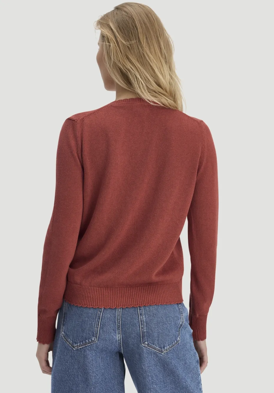 hessnatur Strick Pullover Relaxed aus Leinen mit Bio-Baumwolle und LENZING™ ECOVERO von terrakotta Clearance