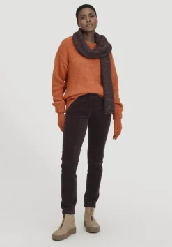 hessnatur Strick Pullover Relaxed aus Alpaka mit Bio-Baumwolle von rotorange New