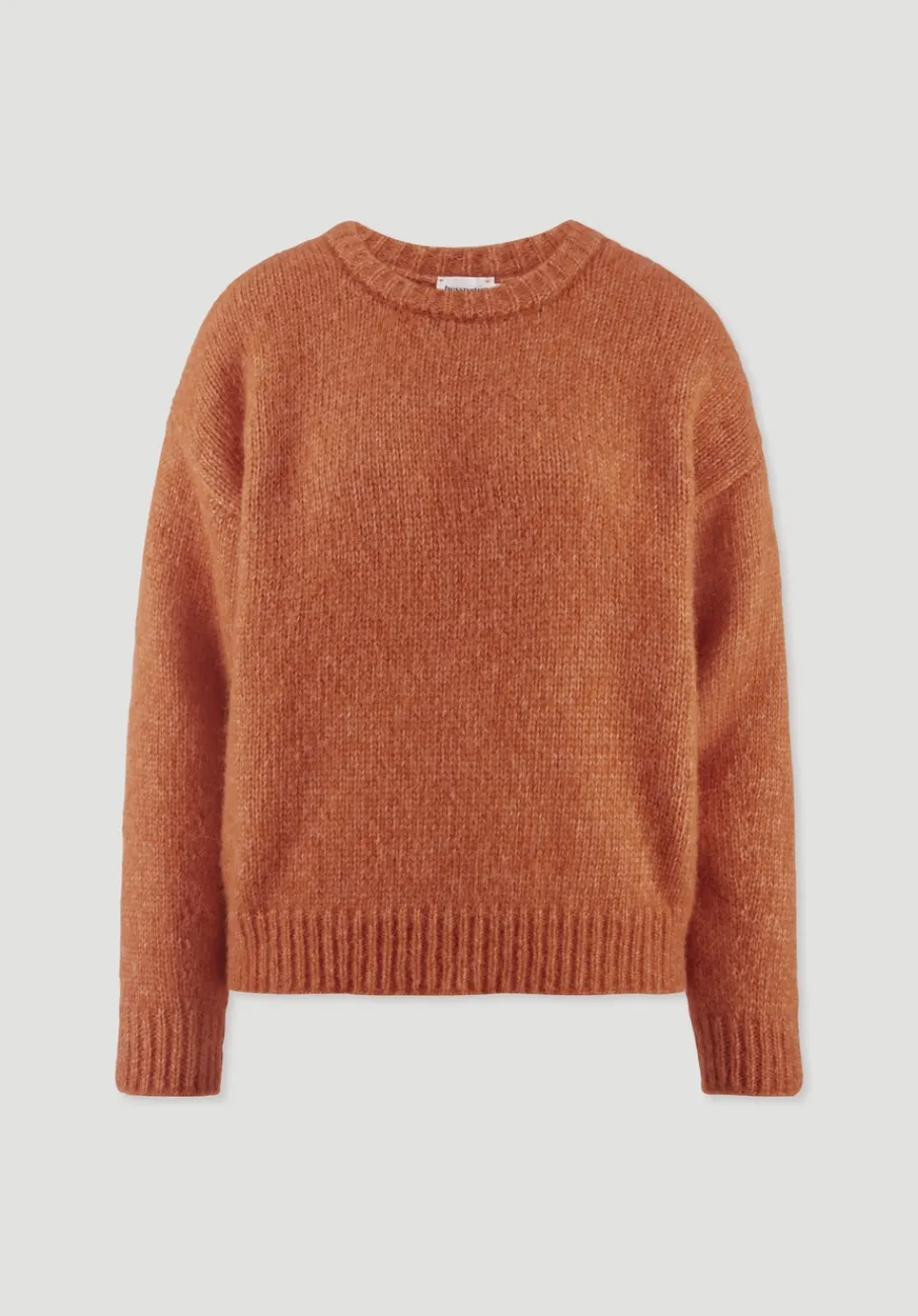 hessnatur Strick Pullover Relaxed aus Alpaka mit Bio-Baumwolle von rotorange New