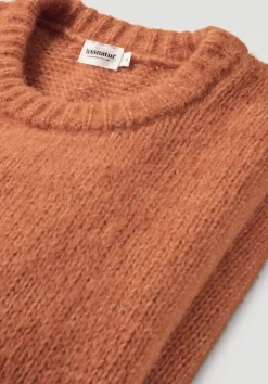 hessnatur Strick Pullover Relaxed aus Alpaka mit Bio-Baumwolle von rotorange New