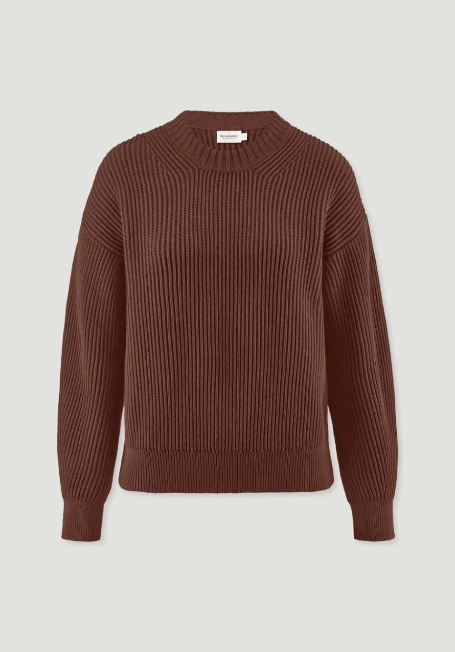 hessnatur Strick Pullover Relaxed aus reiner Bio-Baumwolle von dunkles rost New