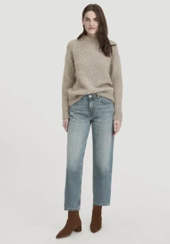 hessnatur Strick Pullover Relaxed aus Alpaka mit Bio-Baumwolle von naturbeige Sale