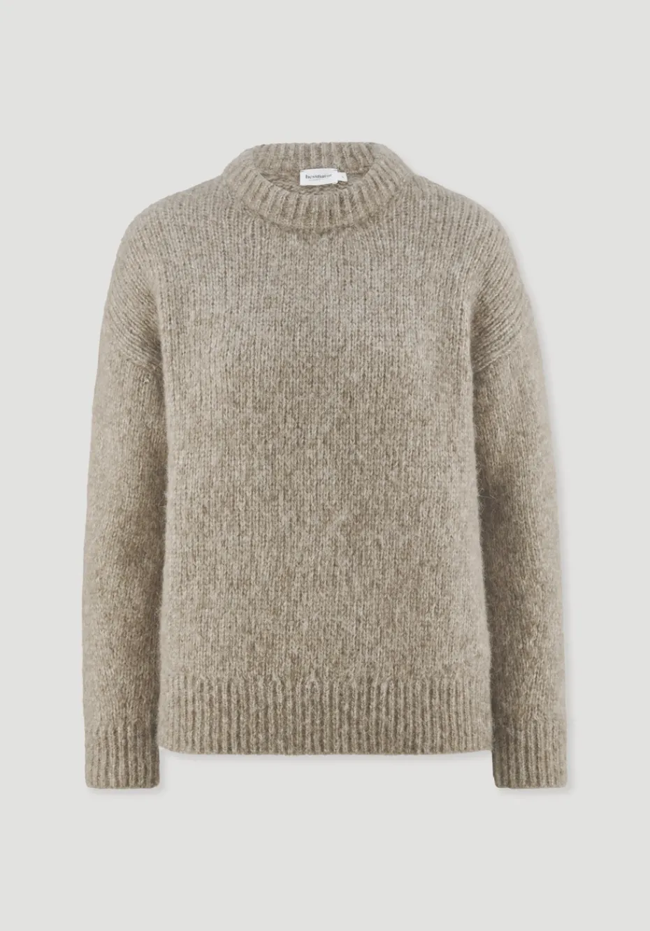 hessnatur Strick Pullover Relaxed aus Alpaka mit Bio-Baumwolle von naturbeige Sale