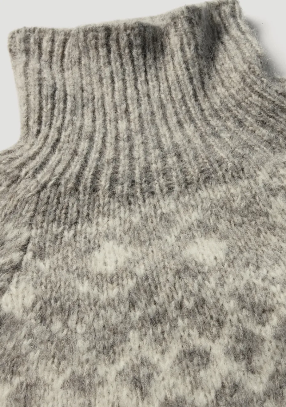 hessnatur Strick Pullover Relaxed aus Alpaka mit Bio-Baumwolle von naturgrau New