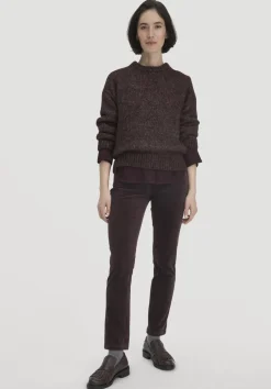 hessnatur Strick Pullover Relaxed aus Alpaka mit Bio-Baumwolle von schwarzbeere Sale