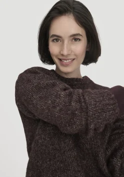 hessnatur Strick Pullover Relaxed aus Alpaka mit Bio-Baumwolle von schwarzbeere Sale