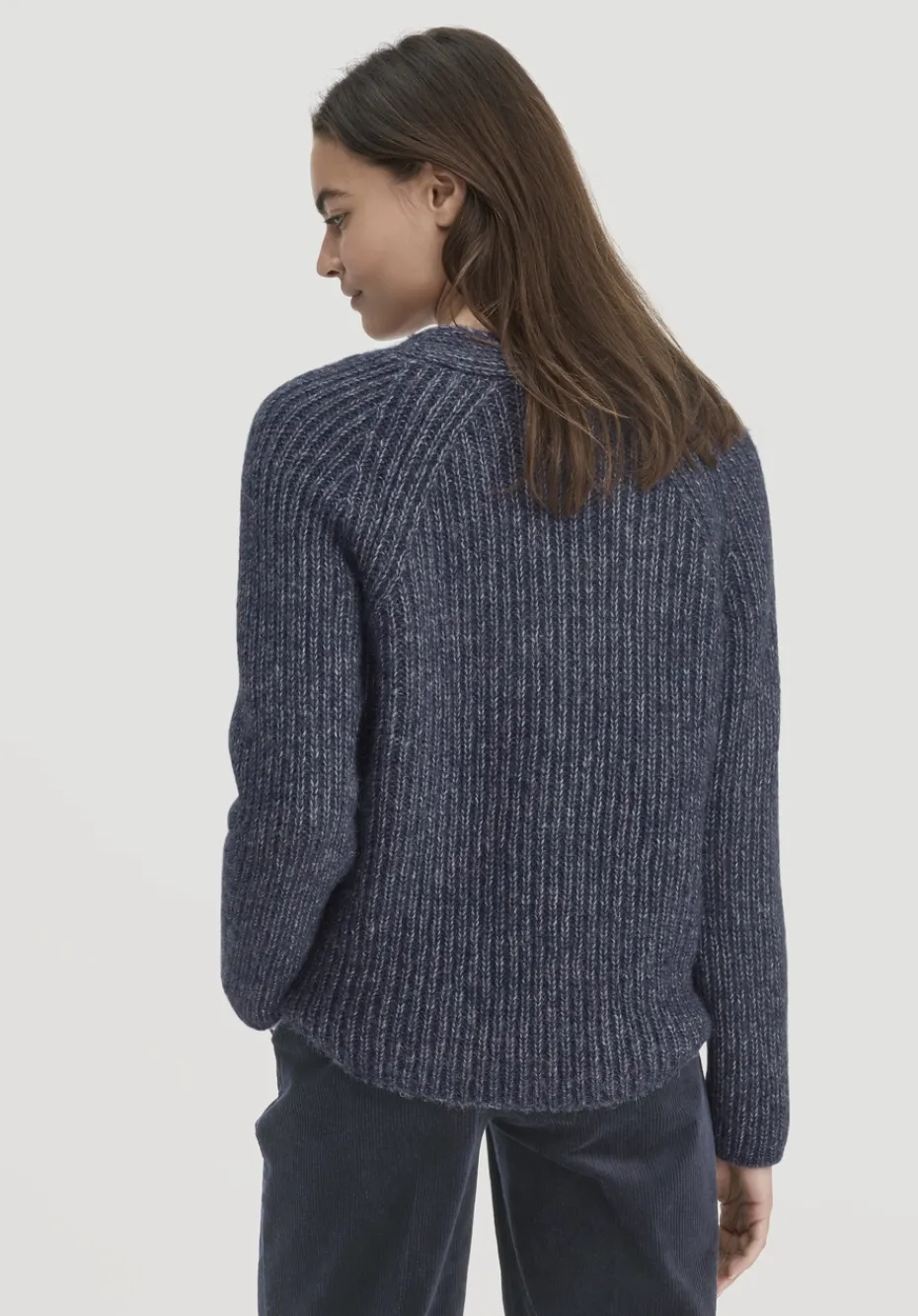 hessnatur Strick Pullover Relaxed aus Alpaka mit Bio-Baumwolle von pflaume New