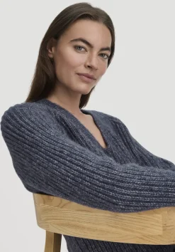 hessnatur Strick Pullover Relaxed aus Alpaka mit Bio-Baumwolle von pflaume New