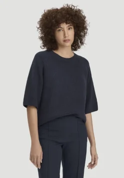 hessnatur Strick Pullover Relaxed aus reiner Bio-Baumwolle von marine Outlet