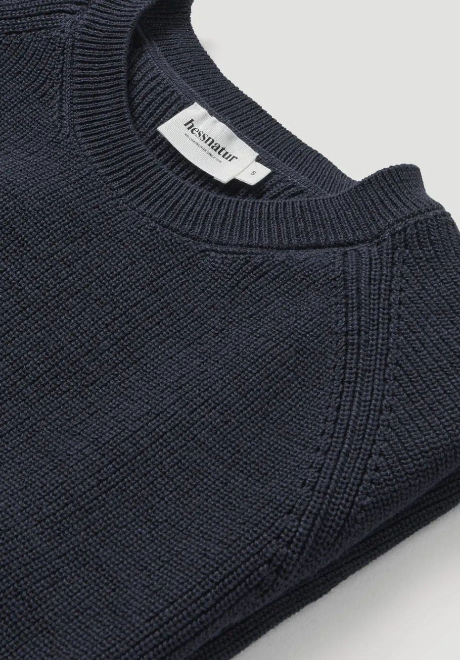 hessnatur Strick Pullover Relaxed aus reiner Bio-Baumwolle von marine Outlet