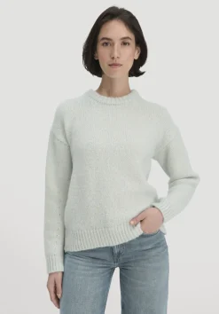 hessnatur Strick Pullover Relaxed aus Alpaka mit Bio-Baumwolle von hellblau
