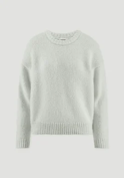 hessnatur Strick Pullover Relaxed aus Alpaka mit Bio-Baumwolle von hellblau