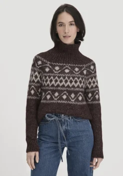 hessnatur Strick Pullover Relaxed aus Alpaka mit Bio-Baumwolle von schwarzbeere Online