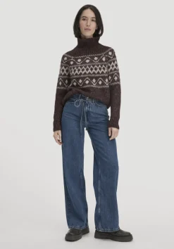 hessnatur Strick Pullover Relaxed aus Alpaka mit Bio-Baumwolle von schwarzbeere Online