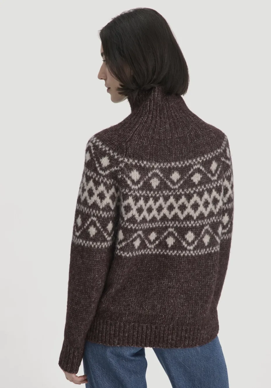 hessnatur Strick Pullover Relaxed aus Alpaka mit Bio-Baumwolle von schwarzbeere Online