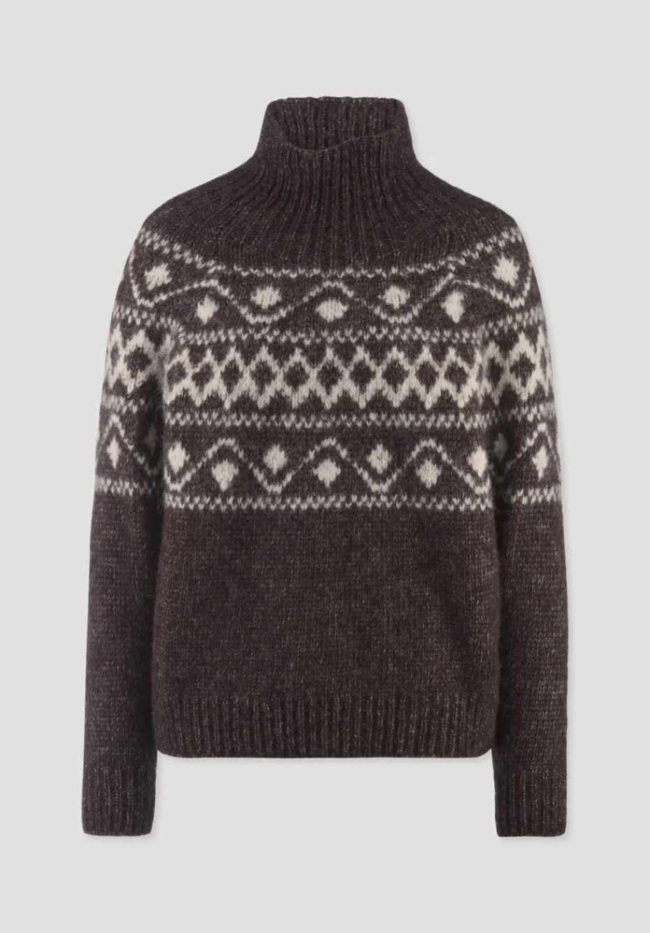 hessnatur Strick Pullover Relaxed aus Alpaka mit Bio-Baumwolle von schwarzbeere Online