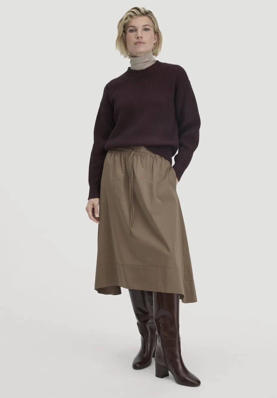hessnatur Strick Pullover Relaxed aus reiner Bio-Baumwolle von schwarzbeere New