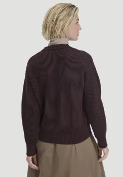 hessnatur Strick Pullover Relaxed aus reiner Bio-Baumwolle von schwarzbeere New