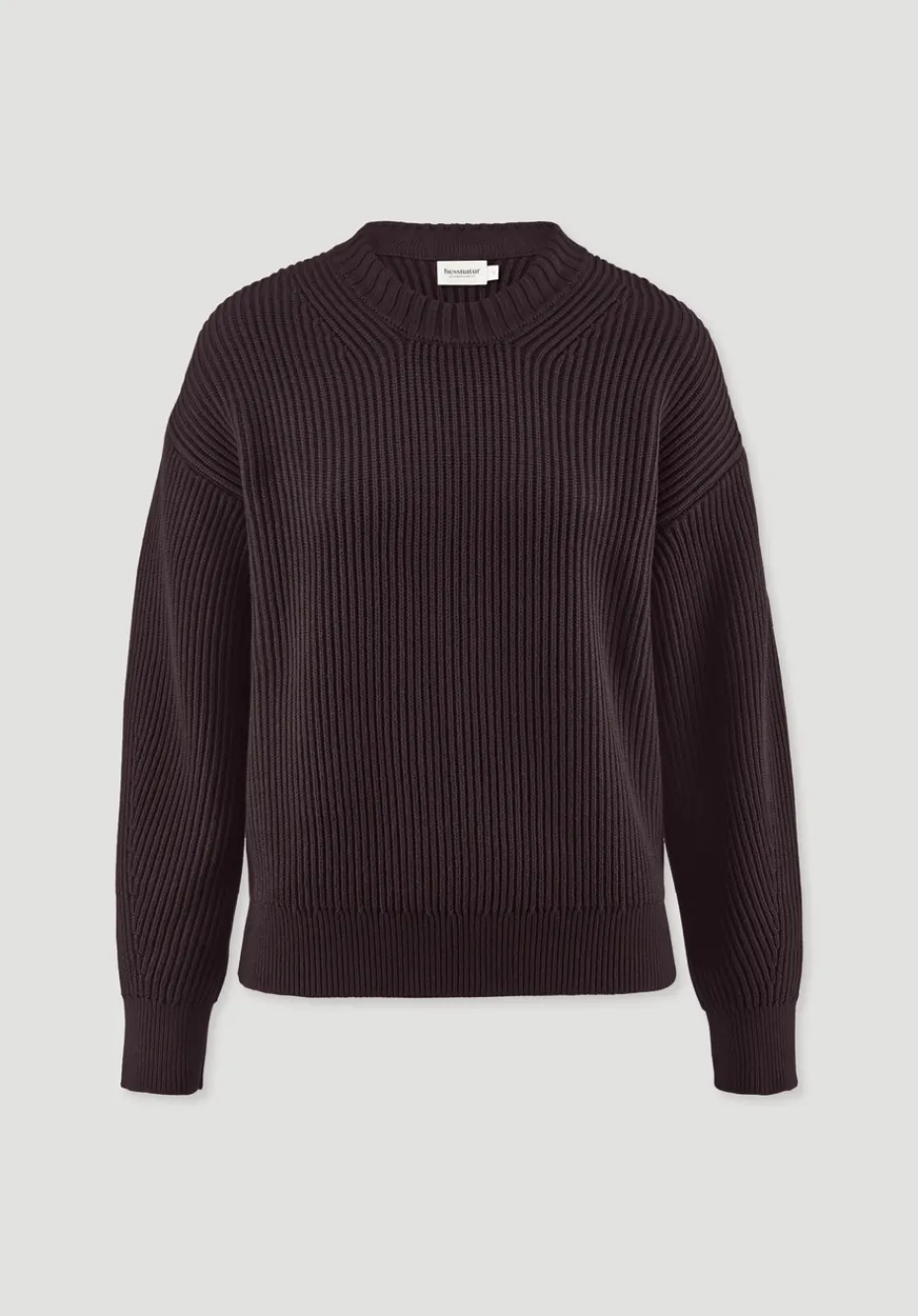 hessnatur Strick Pullover Relaxed aus reiner Bio-Baumwolle von schwarzbeere New