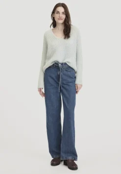 hessnatur Strick Pullover Relaxed aus Alpaka mit Bio-Baumwolle von himmelblau Best