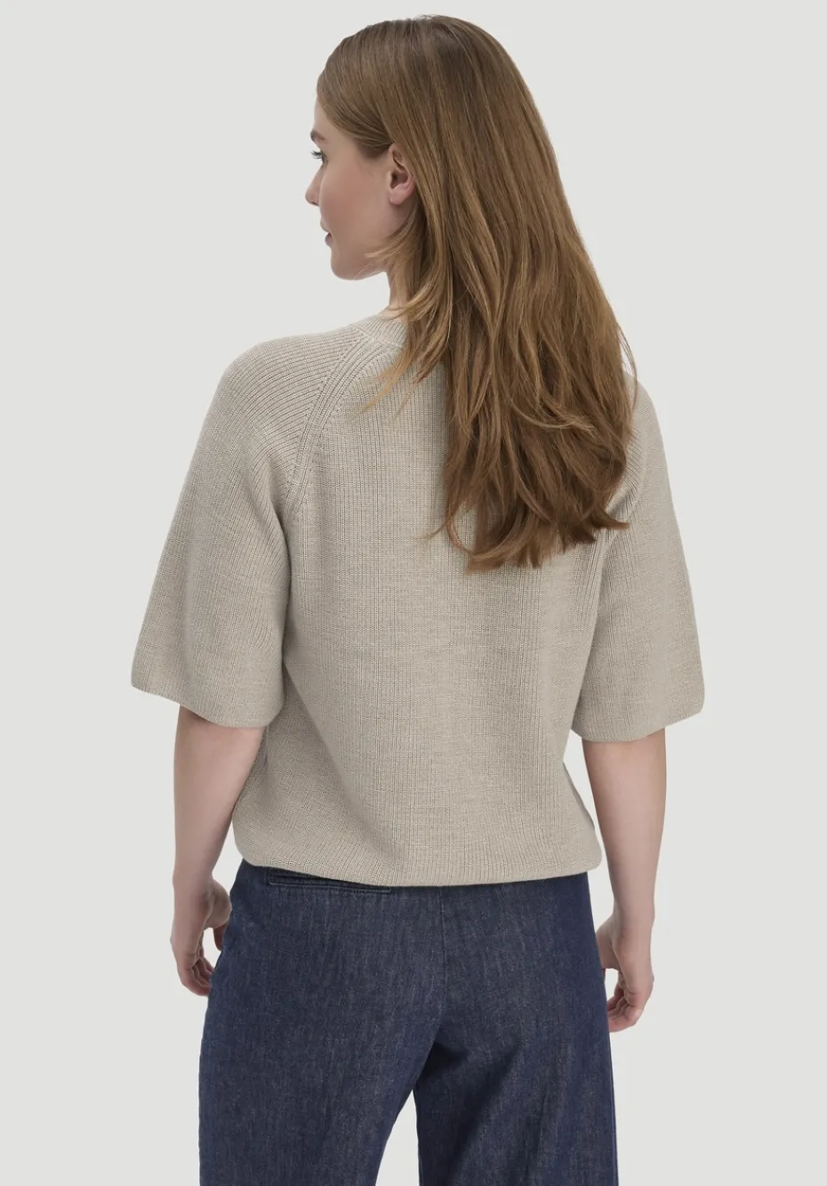 hessnatur Strick Pullover Relaxed aus reiner Bio-Baumwolle von taupe New