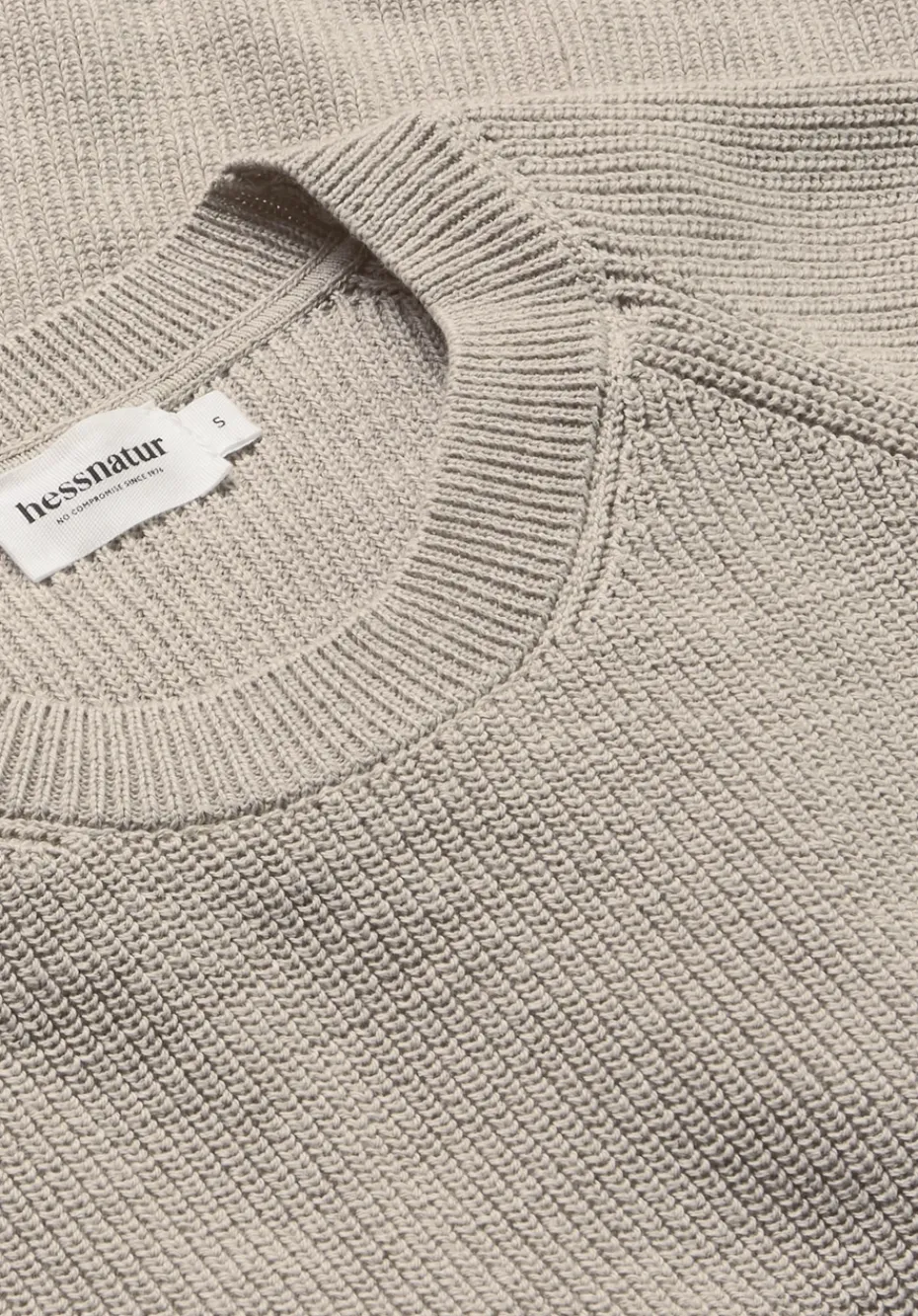 hessnatur Strick Pullover Relaxed aus reiner Bio-Baumwolle von taupe New