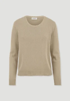 hessnatur Strick Pullover Relaxed aus Leinen mit Bio-Baumwolle und LENZING™ ECOVERO von taupe Outlet