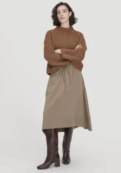 hessnatur Strick Pullover Relaxed aus Alpaka mit Bio-Baumwolle von cognac
