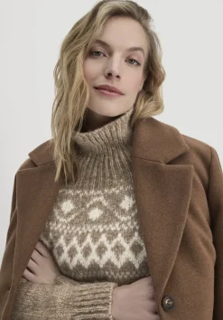 hessnatur Strick Pullover Relaxed aus Alpaka mit Bio-Baumwolle von naturcamel Sale