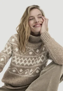 hessnatur Strick Pullover Relaxed aus Alpaka mit Bio-Baumwolle von naturcamel Sale