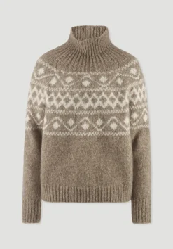 hessnatur Strick Pullover Relaxed aus Alpaka mit Bio-Baumwolle von naturcamel Sale