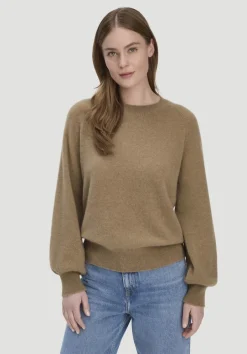 hessnatur Strick Pullover Relaxed BETTER RECYCLING aus reinem Cashmere von camelbraun New