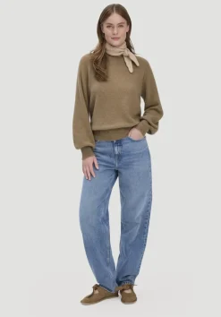 hessnatur Strick Pullover Relaxed BETTER RECYCLING aus reinem Cashmere von camelbraun New
