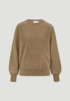 hessnatur Strick Pullover Relaxed BETTER RECYCLING aus reinem Cashmere von camelbraun New