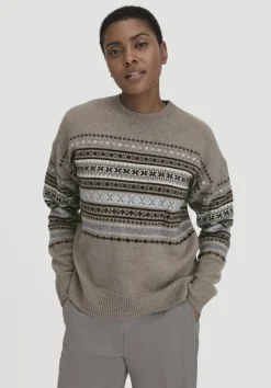 hessnatur Strick Pullover Relaxed BETTER RECYCLING aus reiner Bio-Merinowolle von camel