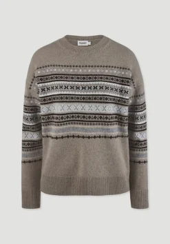 hessnatur Strick Pullover Relaxed BETTER RECYCLING aus reiner Bio-Merinowolle von camel