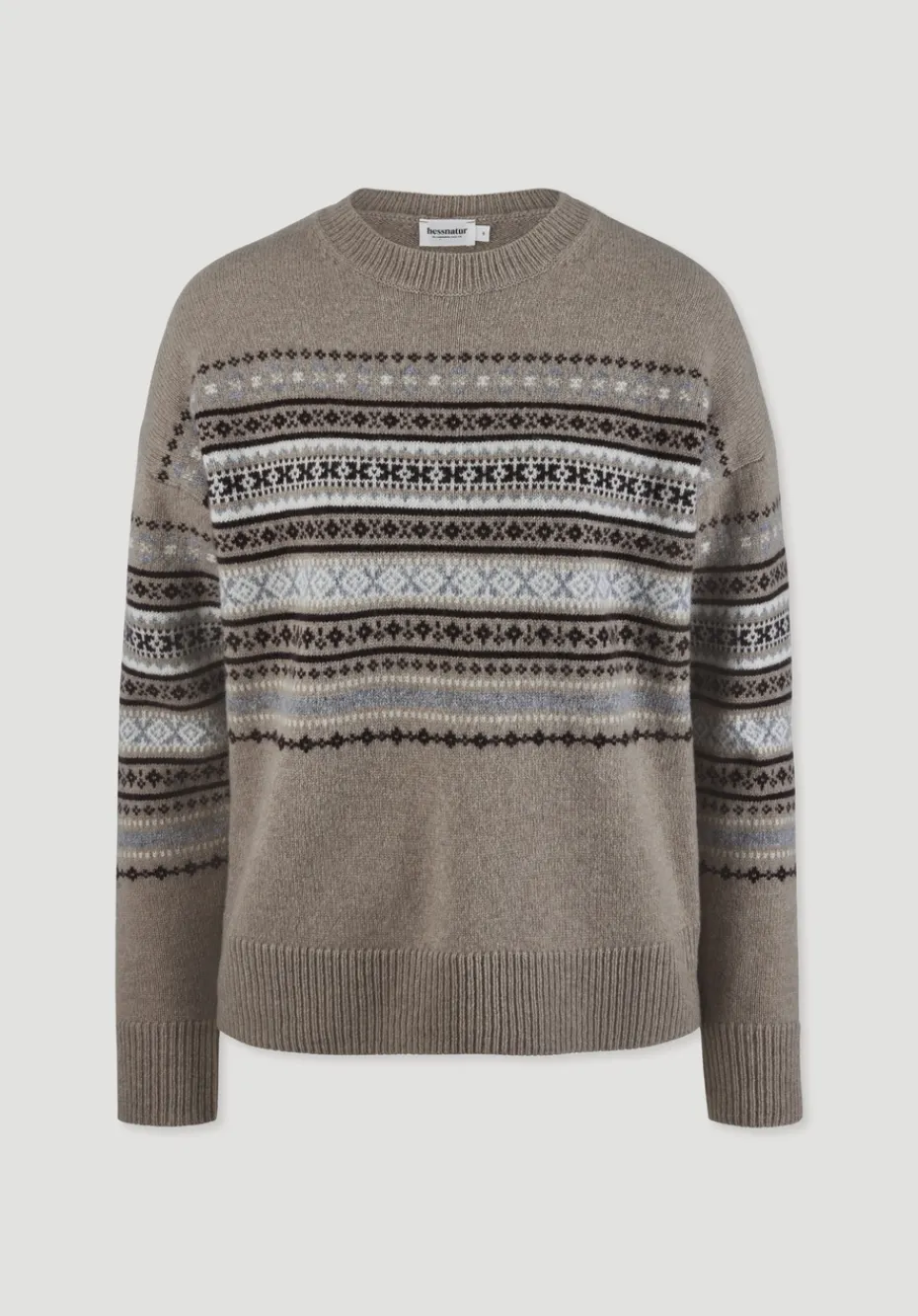 hessnatur Strick Pullover Relaxed BETTER RECYCLING aus reiner Bio-Merinowolle von camel