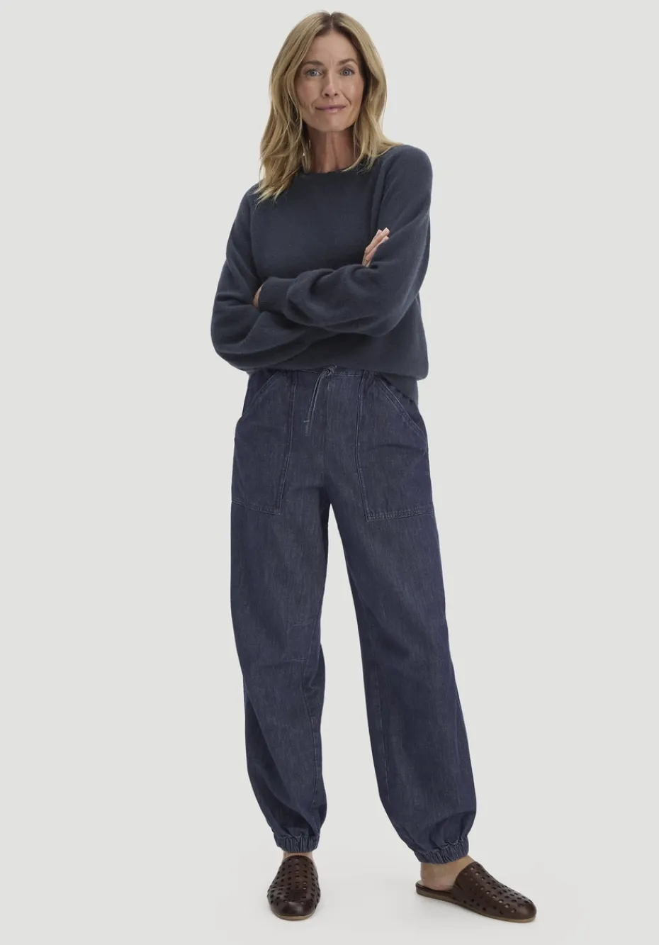 hessnatur Strick Pullover Relaxed BETTER RECYCLING aus reinem Cashmere von marine Clearance