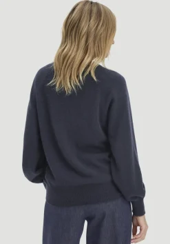 hessnatur Strick Pullover Relaxed BETTER RECYCLING aus reinem Cashmere von marine Clearance
