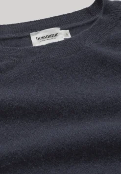 hessnatur Strick Pullover Relaxed BETTER RECYCLING aus reinem Cashmere von marine Clearance