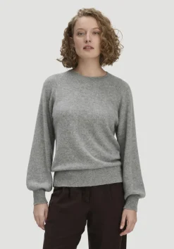 hessnatur Strick Pullover Relaxed BETTER RECYCLING aus reinem Cashmere von hellgrau Outlet