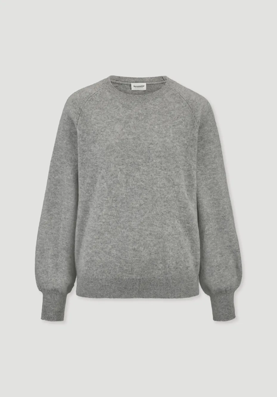 hessnatur Strick Pullover Relaxed BETTER RECYCLING aus reinem Cashmere von hellgrau Outlet