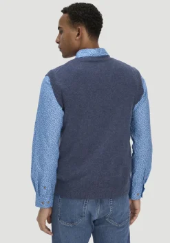 hessnatur Strick Pullunder Regular aus Bio-Merinowolle mit Bio-Baumwolle von mitternachtsblau New