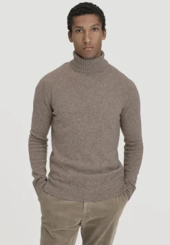 hessnatur Strick Rollkragen Pullover Regular aus Yakwolle und Schurwolle von sand New