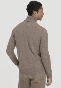 hessnatur Strick Rollkragen Pullover Regular aus Yakwolle und Schurwolle von sand New