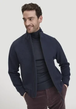 hessnatur Strick Rollkragen Pullover Regular aus reiner Bio-Merinowolle von marine Clearance