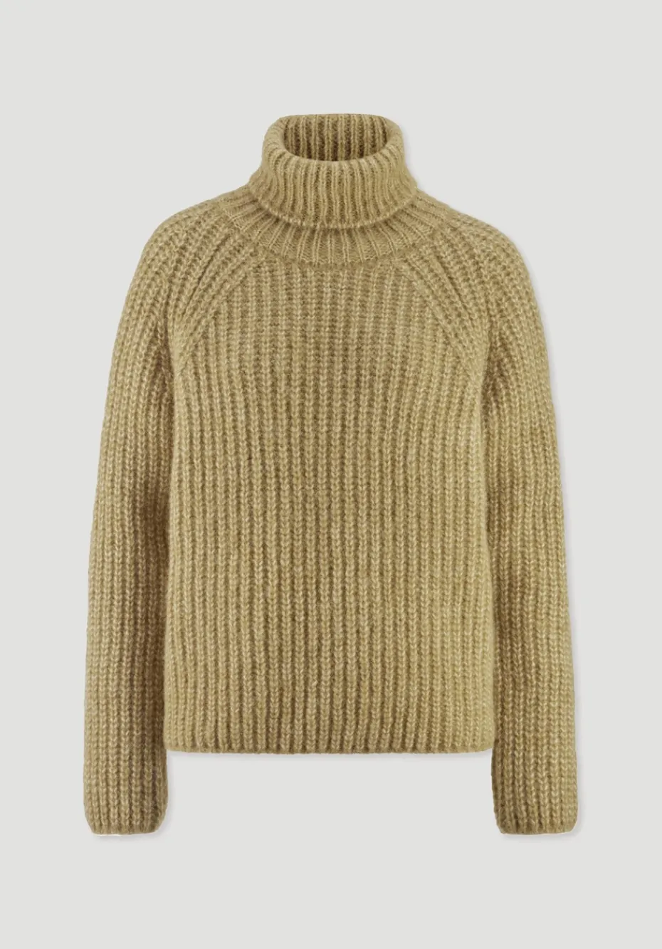 hessnatur Strick Rollkragenpullover Relaxed aus Alpaka mit Bio-Baumwolle von messing Best