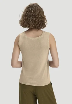 hessnatur Strick Top Regular aus Leinen mit Bio-Baumwolle und LENZING™ ECOVERO von taupe