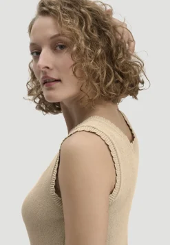 hessnatur Strick Top Regular aus Leinen mit Bio-Baumwolle und LENZING™ ECOVERO von taupe