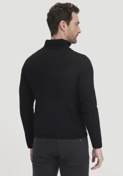 hessnatur Strick Troyer Regular aus reiner Merinowolle von schwarz Outlet